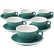 Loveramics Set mit 6 Cappuccinotassen EGG mit Untertassen Teal - 200 ml